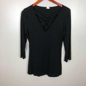 Venus Criss Cross V-Neck Top